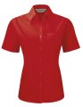 Dames blouse korte mouw Poplin Russell R-935F-0 Classic Red